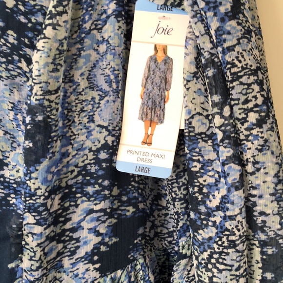 Joie Parisian Paisley printed Maxi tiered dress. Size Large. Hi/Lo. Lined. NWT - Picture 2 of 10